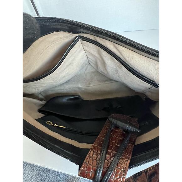 VTG Brahmin VGC Madelyn Tuscan Hobo Melbourne Croc Emb Leather Crossbody Bag - Picture 9 of 13